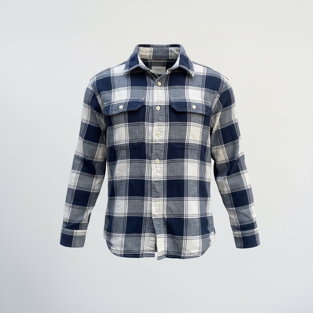 American Eagle Outfitters Blue and White Checkered Shirt